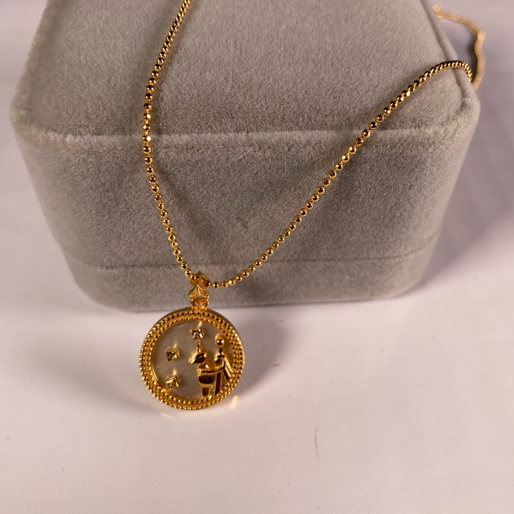 Virgo in White Sea Pearl Necklace